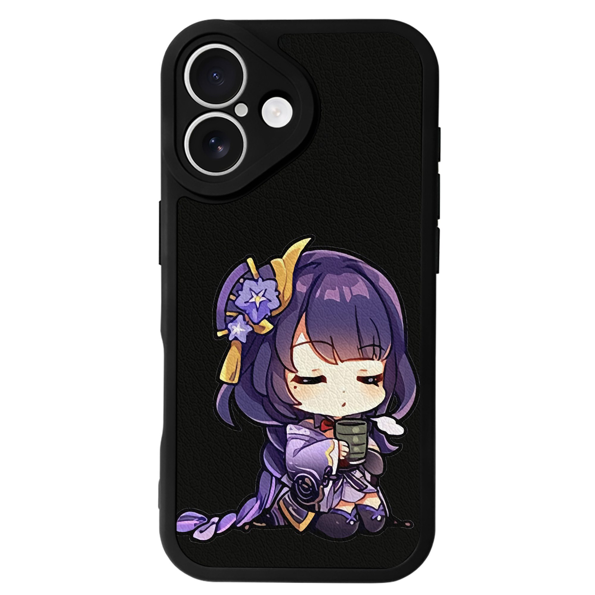 げんし神 雷電将軍 らいでんしょうぐん genshin Raiden Shogun 【iPhone 16シリーズ対応】シリコンスマホケース（レザー調） 材質：シリコン